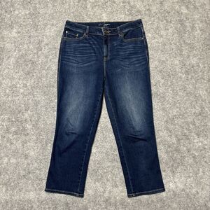 Chico's The Platinum Crop Women's Jeans Size 1 *US Size 12 / 31* Blue Dark Denim